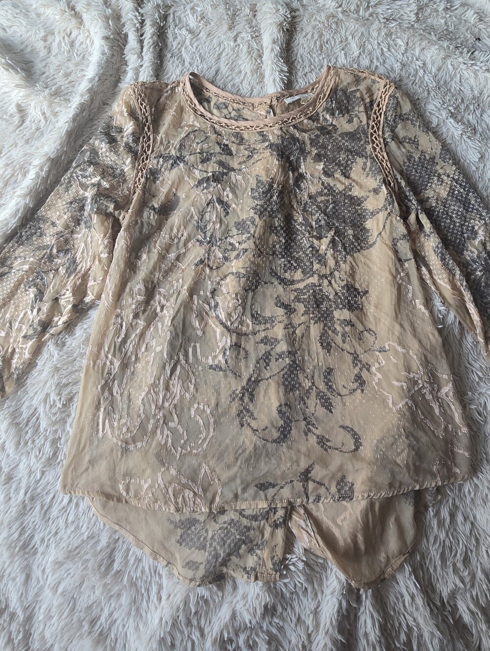 Meadow Rue Semi Sheer Blouse